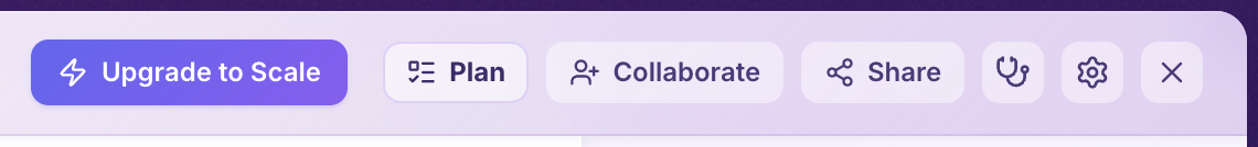 Gobii chat toolbar showing the settings gear button.
